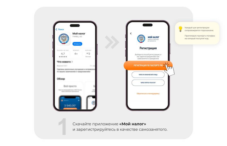 Как оформить самозанятость через телефон