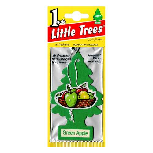 Ароматизатор Car-Freshner подвесной бумажный Елочка, Зеленое яблоко U1P-10316-RUSS в Башнефть