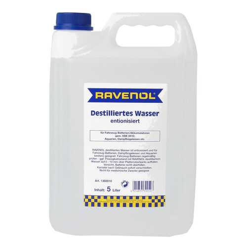 Дистиллированная вода RAVENOL 5л 1360010-005-01-001 в Башнефть