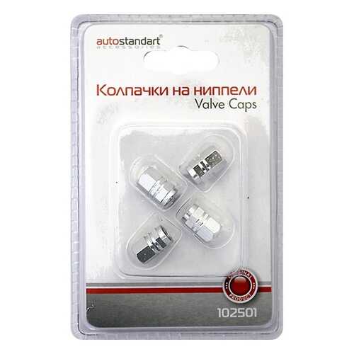 Колпачки на ниппели шестигранные (серебро) 4 шт., AutoStandart 102501 в Башнефть