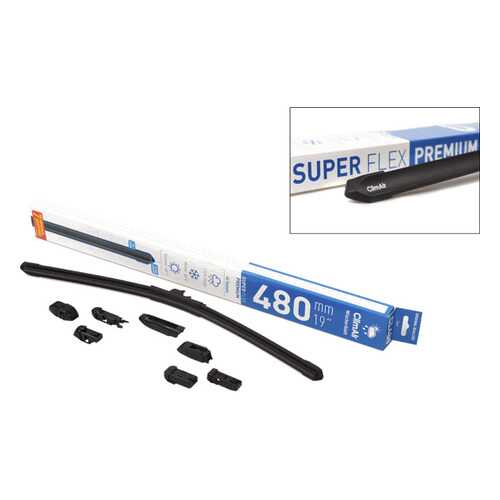 Щетка стеклоочистителя adapter Kit ClimAir SUPER FLEX PREMIUM 19 (480mm), 7 переходников в Башнефть