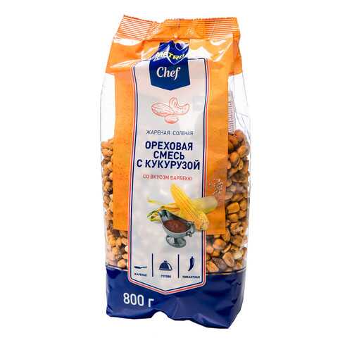 Смесь ореховая с кукурузой со вкусом барбекю жареная соленая Chef 800 г в Башнефть