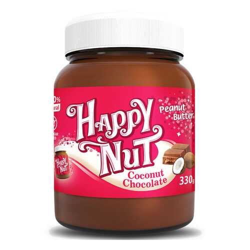Арахисовая паста шоколадная HAPPY NUT с кокосом 330 г в Башнефть