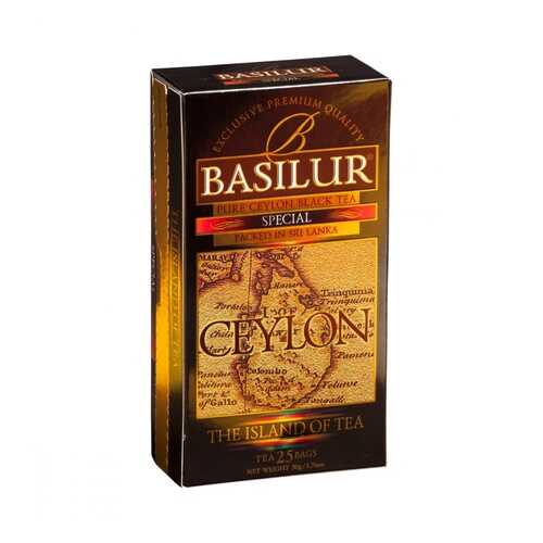 Чай Basilur Остров - Спешиал черный 25 пакетиков в Башнефть