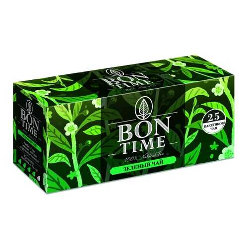 Чай BonTime Natural Tea, зелёный, 25 пакетиков в Башнефть