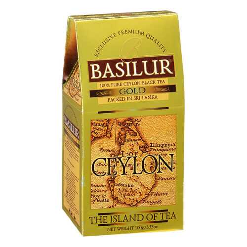Чай черный Basilur чайный остров цейлон золотой цейлонский байховый листовой 100 г в Башнефть