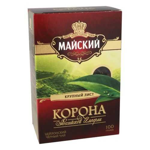 Чай черный Майский корона Российской Империи листовой 100 г в Башнефть