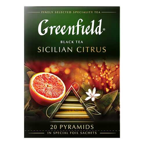 Чай черный в пирамидках Greenfield Sicilian Citrus 20 пакетиков в Башнефть