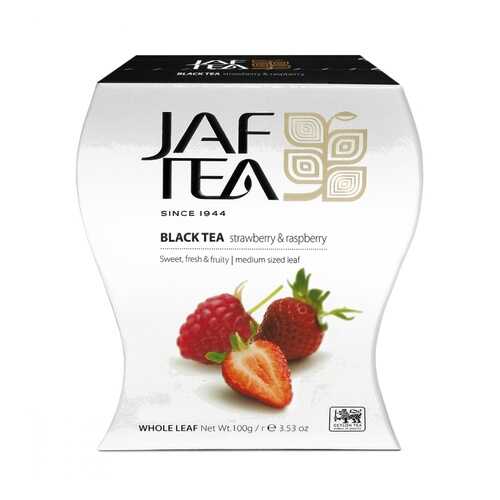 Чай Jaf Tea Strawberry & Raspberry черный листовой с добавками 100 г в Башнефть