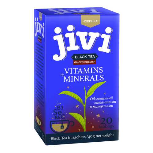 Чай Jivi Black tea Ginger Rosehip, черный с добавками, 20 пакетиков в Башнефть