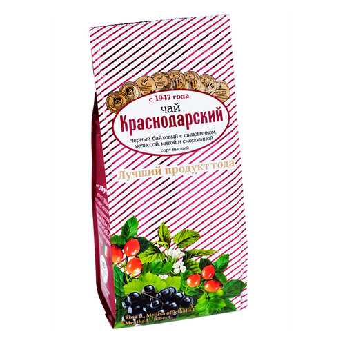 Чай Краснодарский С шиповником, мелиссой, мятой и смородиной черный листовой 100 г в Башнефть