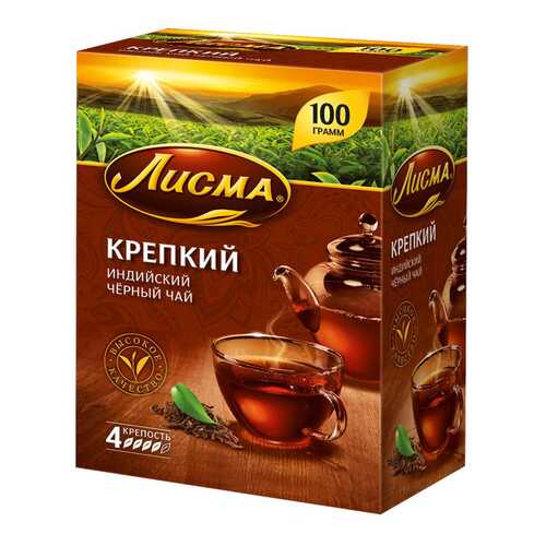 Чай Лисма крепкий черный индийский 100 г в Башнефть