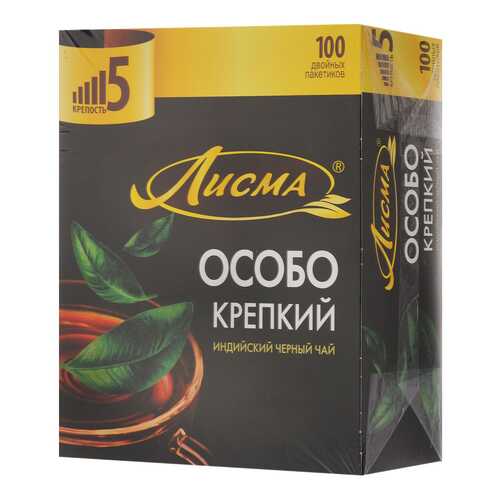 Чай Лисма особо крепкий черный 100 пакетиков в Башнефть