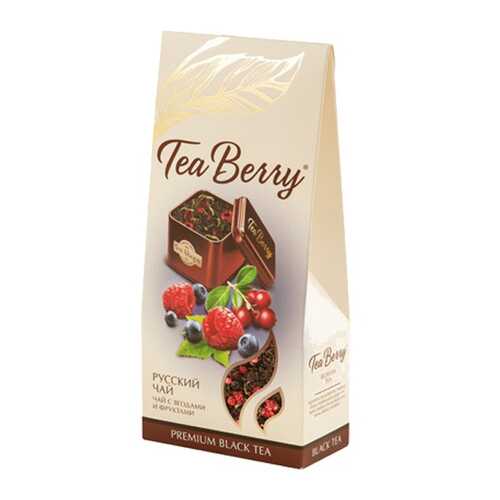 Чай Tea Berry русский чай черный листовой крупный с ягодами и фруктами 100 г в Башнефть