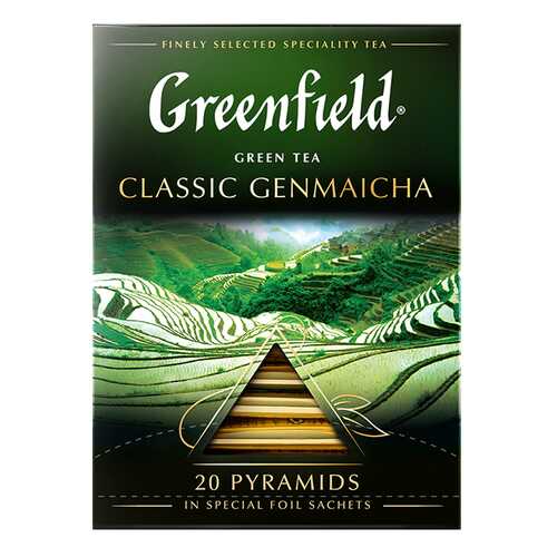 Чай зеленый в пирамидках Greenfield Classic Genmaicha 20 пакетиков в Башнефть