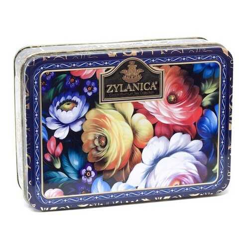 Чай Zylanica Blue шкатулка с цветами черный листовой Super Pekoe 100 г в Башнефть