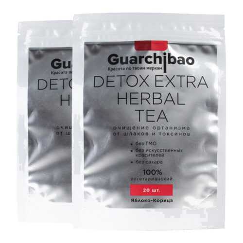 GUARCHIBAO DETOX EXTRA HERBAL TEA набор из 2 упаковок чая для детокса Яблоко-Корица в Башнефть