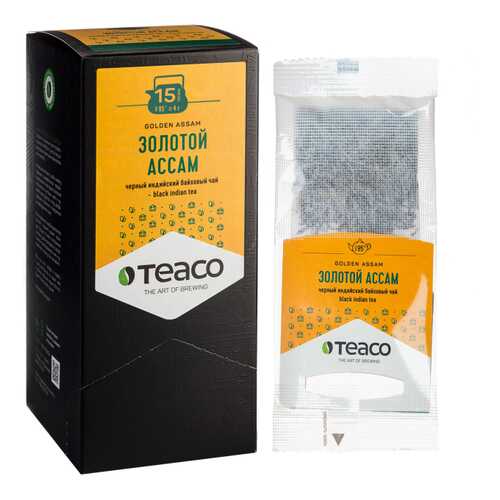 TeaCo Пакетированный черный чай на чайник Золотой ассам TEACO, 20 пак. по 4 г в Башнефть
