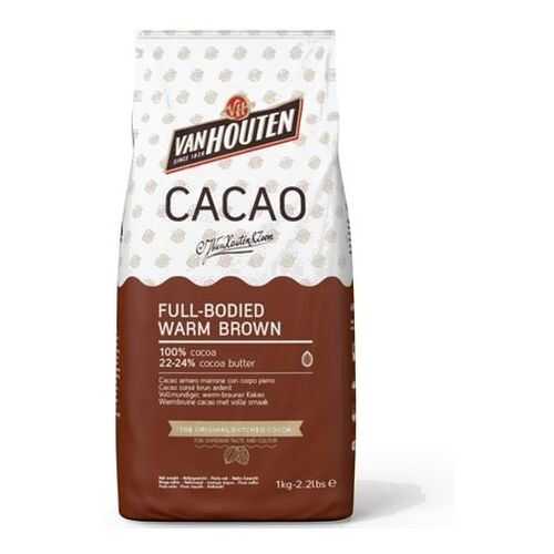 Какао порошок Van Houten 100% full-bodied warm brown 22-24% 1 кг в Башнефть
