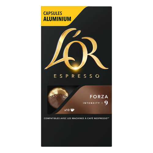 Капсулы L’OR Espresso Forza для кофемашин Nespresso 10 капсул в Башнефть