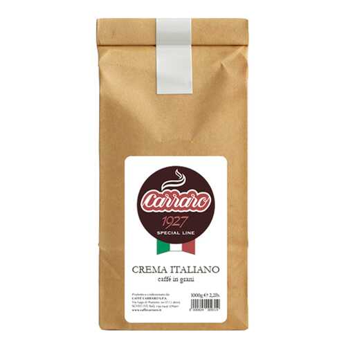 Кофе Carraro crema italiano зерновой 1 кг в Башнефть
