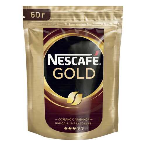Кофе растворимый Nescafe gold сублимированный пакет 60 г в Башнефть