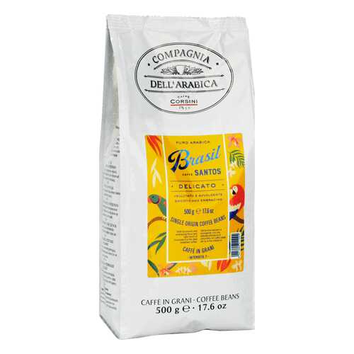 Кофе в зернах DellArabica puro arabica Brasil Santos 500 г в Башнефть