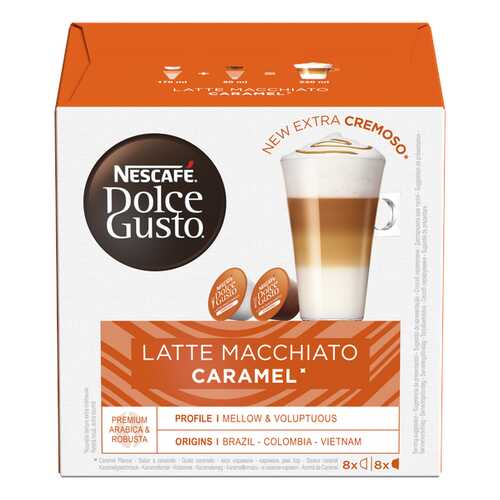 NESCAFE Dolce Gusto Латте Макиато со вкусом карамели, кофе в капсулах, 16 капсул в Башнефть