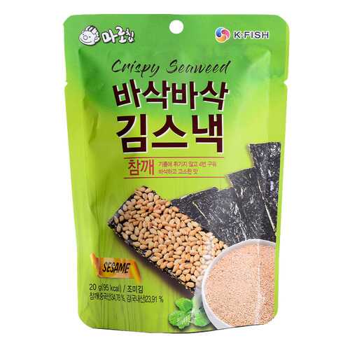 Чипсы хрустящие Marochip из морских водорослей с кунжутом 20 г в Башнефть