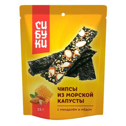 Чипсы из морской капусты Сибуки с миндалем и медом 25 г в Башнефть