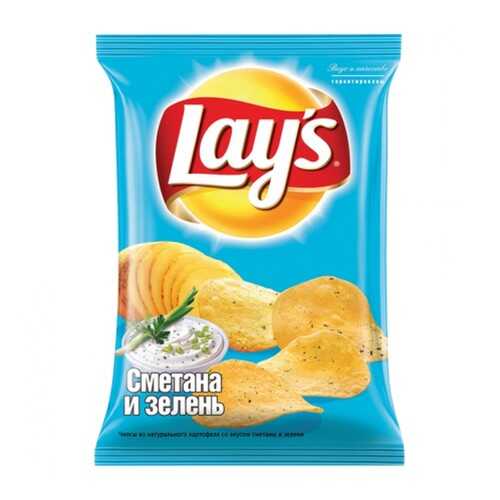 Чипсы Lays из натурального картофеля сметана, зелень 90 г в Башнефть