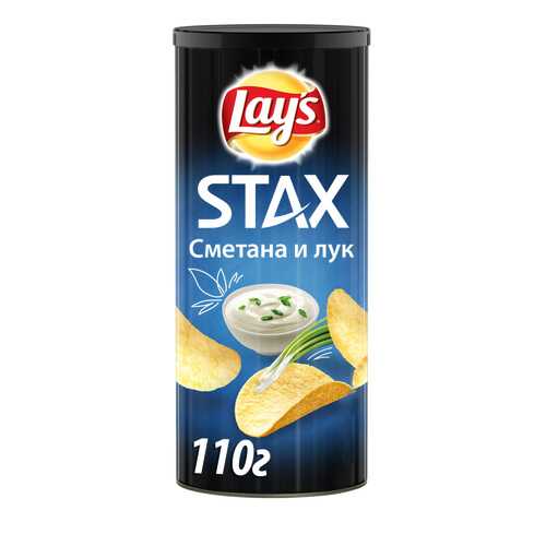 Картофельные чипсы Lays stax сметана и лук 110 г в Башнефть