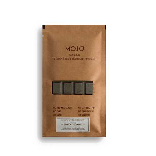 Белый шоколад Mojo Cacao с черным кунжутом black sesame в Башнефть