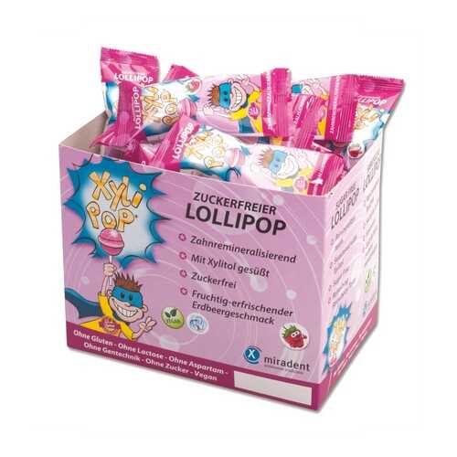 Леденец Miradent Xylitol Xylipop на палочке с ксилитом со вкусом клубники 50*6 г в Башнефть