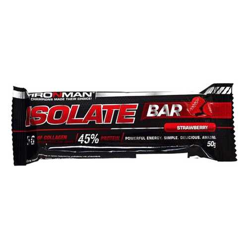 Батончик глазированный Ironman isolate bar клубника 45 г в Башнефть