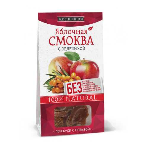 Яблочная смоква Живые снеки с облепихой 4*60 г в Башнефть