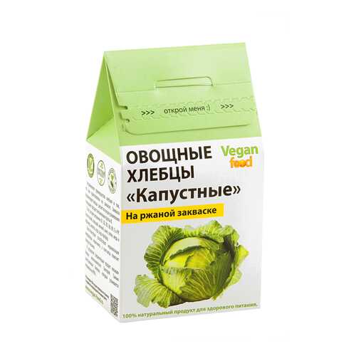 Хлебцы овощные Vegan-food на закваске капустные 100 г в Башнефть