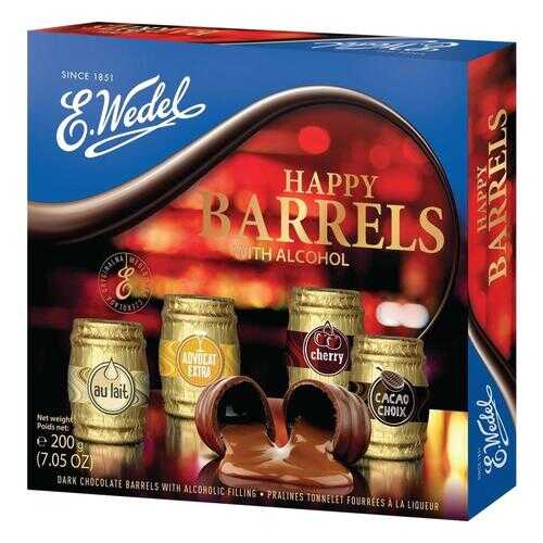 Ассорти шоколадных конфет E.Wedel happy barrels с ликером 200 г в Башнефть
