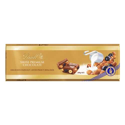 Шоколад молочный Lindt с изюмом и фундуком 300 г в Башнефть