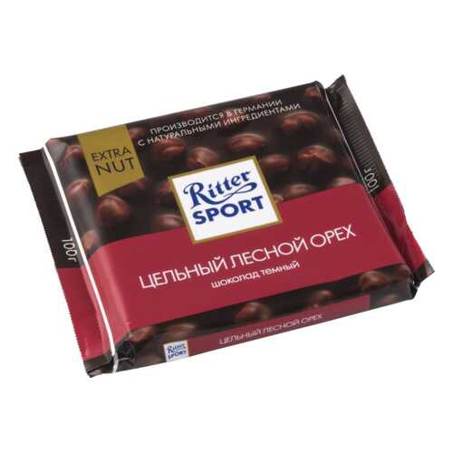 Шоколад тёмный Ritter Sport extra nut цельный лесной орех 100 г в Башнефть