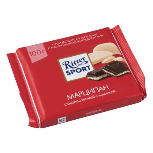 Шоколад тёмный Ritter Sport с начинкой марципан 100 г в Башнефть