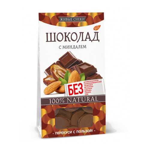 Шоколад Живые снеки с миндалем 100 г в Башнефть