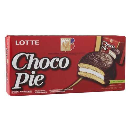 Пирожное choco pie Lotte в шоколаде 168 г в Башнефть