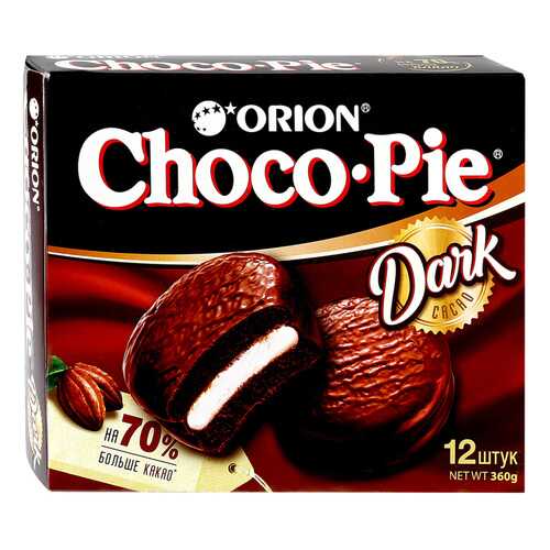 Пирожное Orion Choco Pie Dark в глазури 12 шт 30 г в Башнефть