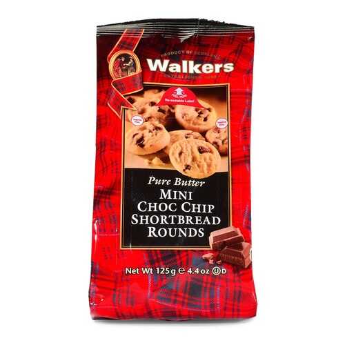 Мини-печенье Walkers Круглое и с шоколадной крошкой песочное 125 г Великобритания в Башнефть