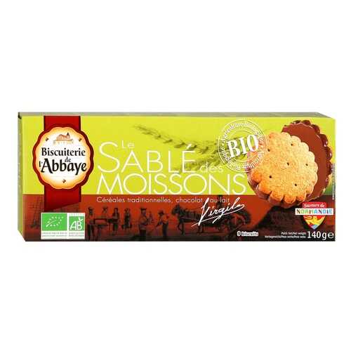 Печенье органическое Biscuiterie de lAbbaye со злаками покрытое молочным шоколадом 140 г в Башнефть