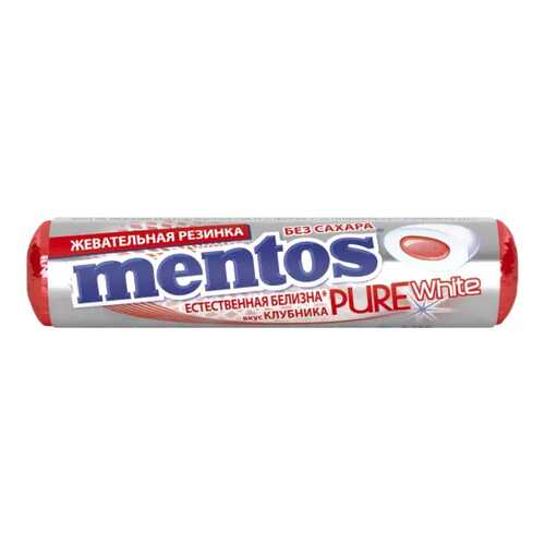 Жевательная резинка Mentos пьюр вайт клубника 15.5 г в Башнефть