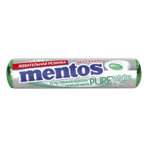 Жевательная резинка Mentos пьюр вайт нежная мята 15.5 г в Башнефть