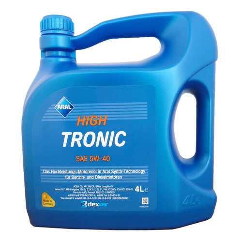 Моторное масло Aral HighTronic 5W-40 4л в Башнефть