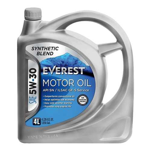 Моторное масло Everest Synthetic Blend 5W-30 4л в Башнефть
